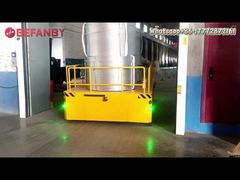 カスタマイズされた 10 トン無軌道移送トロリー、工場で使用されるインテリジェント移送カート