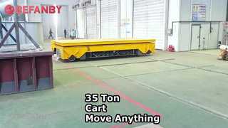 クロストラック操作の35トン移送カート、プロ仕様のバッテリーリフト輸送トロリー