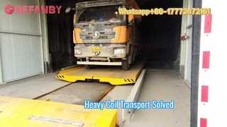 カスタマイズされたレール上の電気移送トロリー、50T モバイル リール移送カート