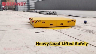 カスタマイズされたレールターンテーブル移送トロリー、2つの移送カートが互いに調整してドッキングします