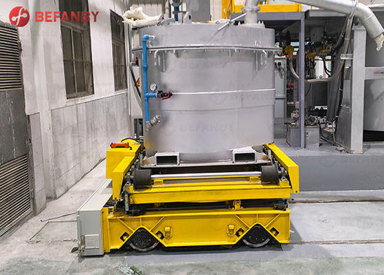 70T Load Capacity Battery Operated Transfer Cart with Roller Conveyor System for Factory Transport