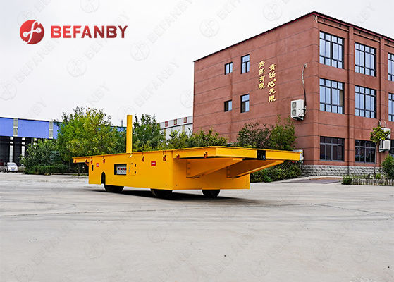 Customized Load Capacity Battery Operated Trackless Transfer Cart with Steel Construction for Heavy Load Handling