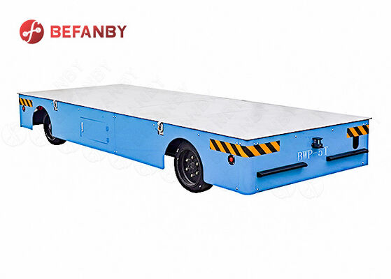 Battery Operated Trackless Transfer Cart with Customized Load Capacity and Rubber Wheel Design for Workshop Use