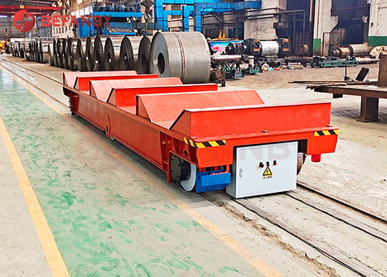 25 Ton Steel Plate Electric Track Rail Transfer Cart 20m/Min Running
