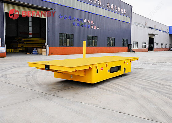 Customized Load Capacity Battery Operated Trackless Transfer Cart with Steel Construction for Heavy Load Handling