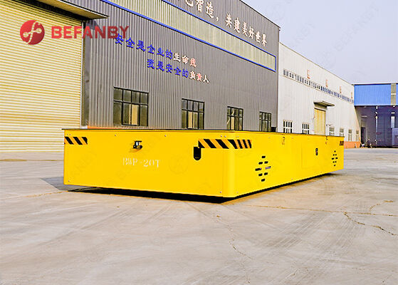 Steerable 20t Capacity Battery Operated Trackless Transfer Cart for Industrial Use