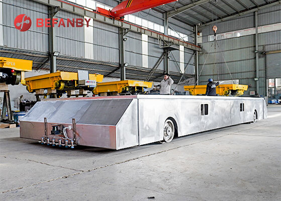 カスタム拡張サイズ スライディングコンタクトライン 電動鉄道転送カート 1-100T 負荷容量