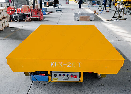 25トンバッテリー駆動レール台車（鋳鋼製車輪付き、重量物運搬用）