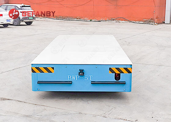 Battery Operated Trackless Transfer Cart with Customized Load Capacity and Rubber Wheel Design for Workshop Use