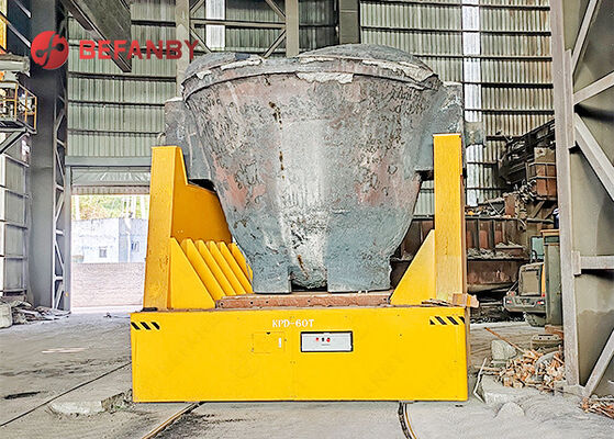 容量60トン鋼製取鍋工場用取鍋搬送台車