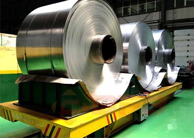 アルミニウム工場のための産業重負荷の鋼鉄コイルの鉄道運輸のトロリーは適用する